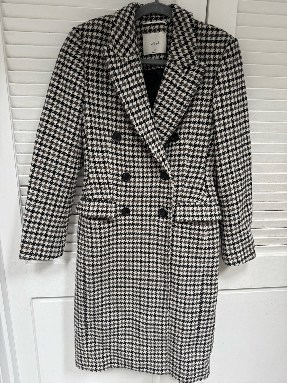 ARITZIA WILFRED KERR WOOL COAT Houndstooth - Picture 4 of 6